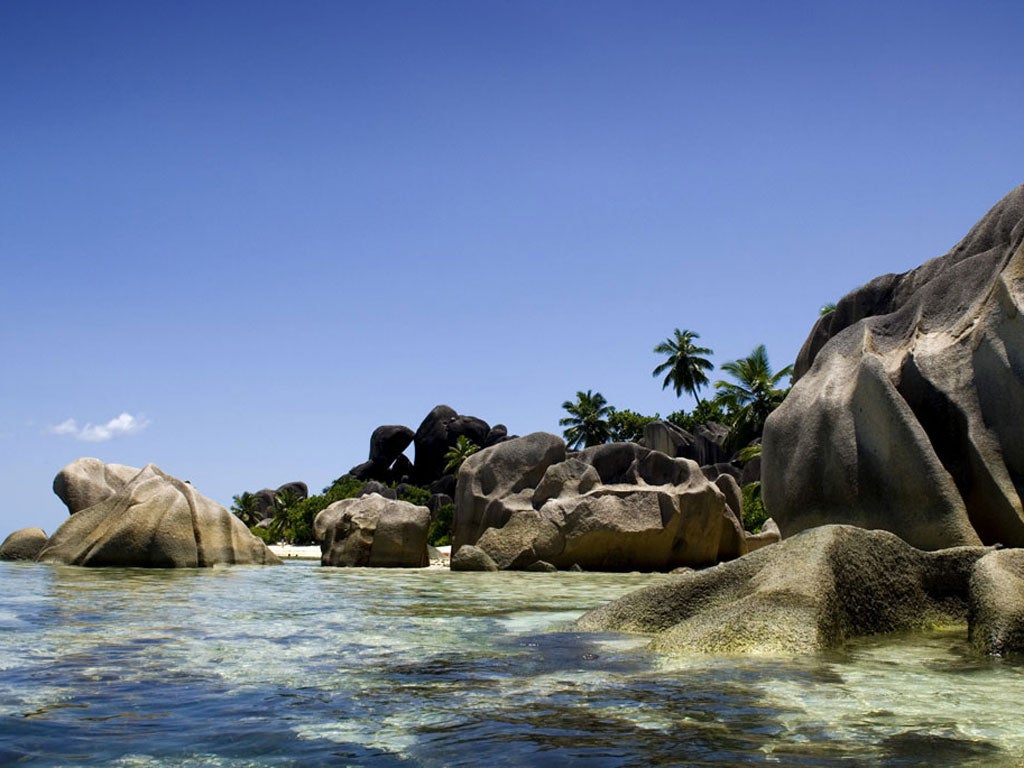Rock star: Granite boulders at the Banyan Tree resort, Mahé