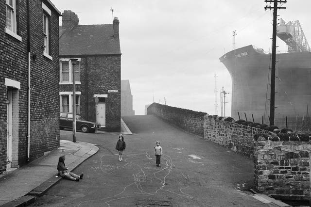 Housing and Shipyard, Wallsend, Tyneside, 1975