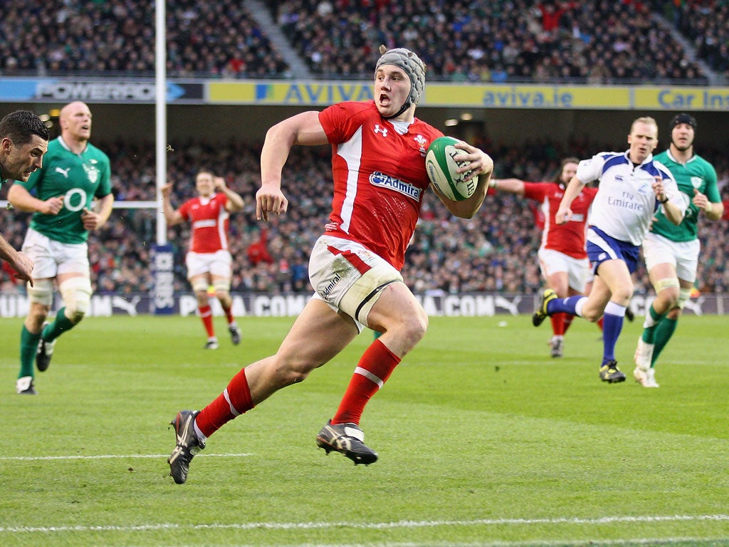 Wales coach Warren Gatland may feel a touch disappointed that his players have not really kicked on since the win over Ireland, when Jonathan Davies (centre) was one of the tryscorers