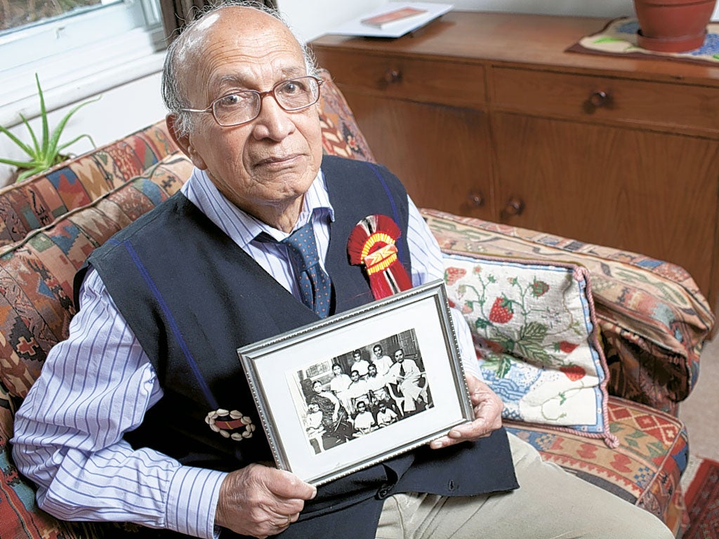 Survivor Narasimha Ramamurthy at his London home in 2012