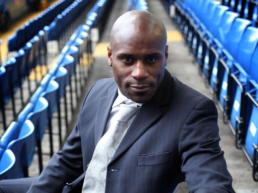 Frank Sinclair at Stamford Bridge yesterday. 'The fans never forget
their former players' he says