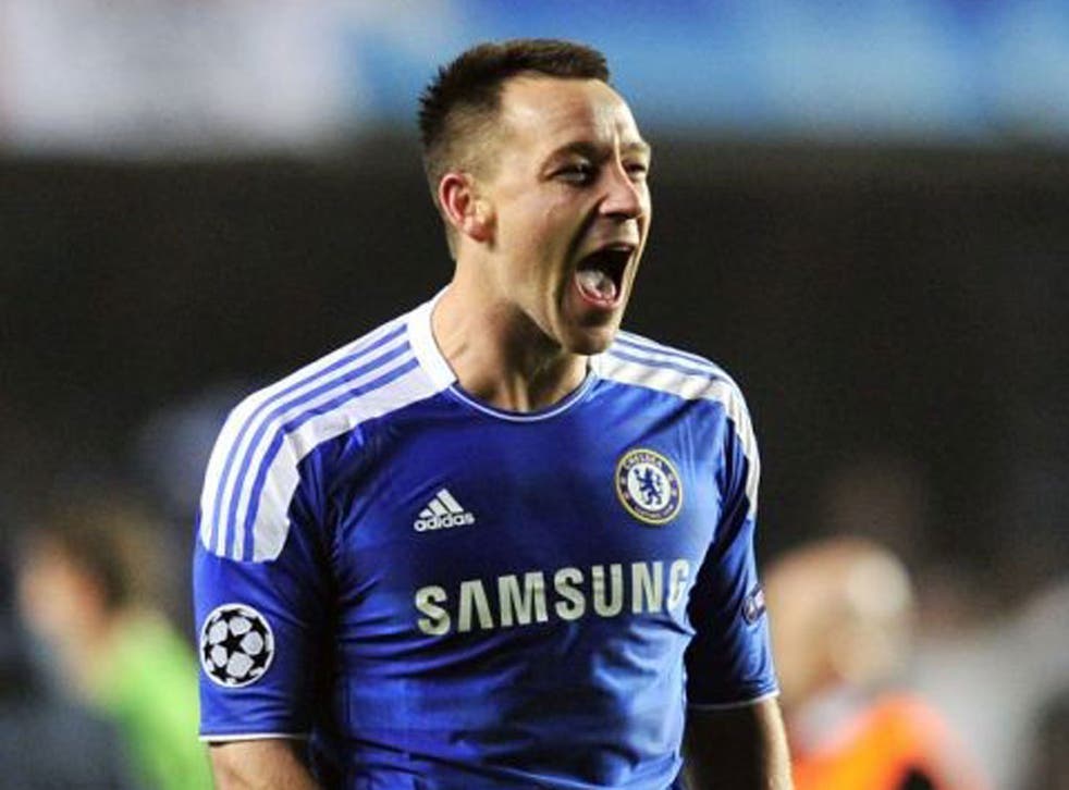 John Terry: The Chelsea captain played a vocal role from the bench
against Napoli