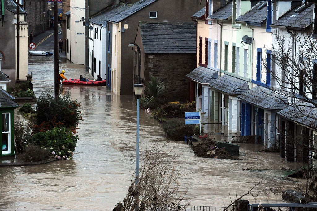 Cockermouth in Cumbria suffered heavy flooding in 2009