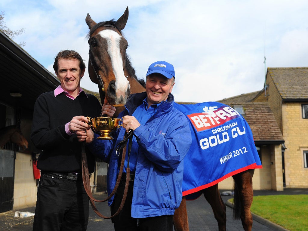 Golden day: Tony McCoy and Jonjo O'Neill with Synchronised and the Gold Cup