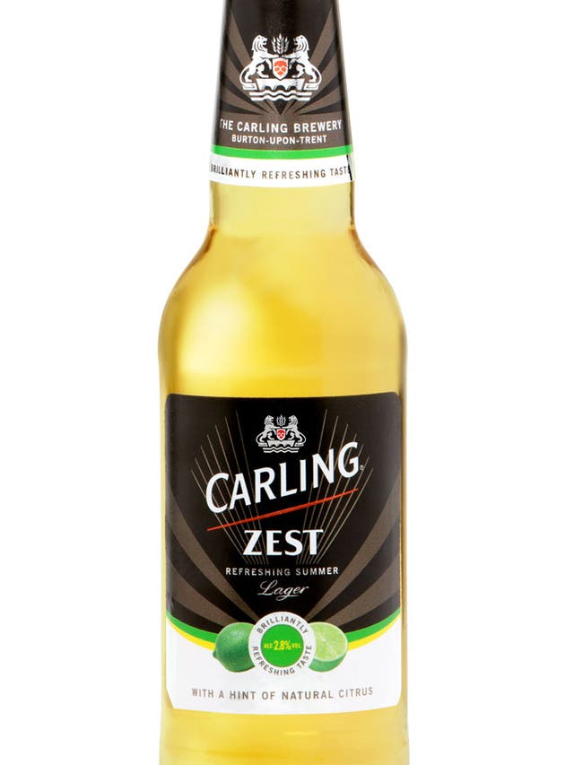Carling Zest, at 2.8 per cent, hit supermarket shelves a fortnight ago