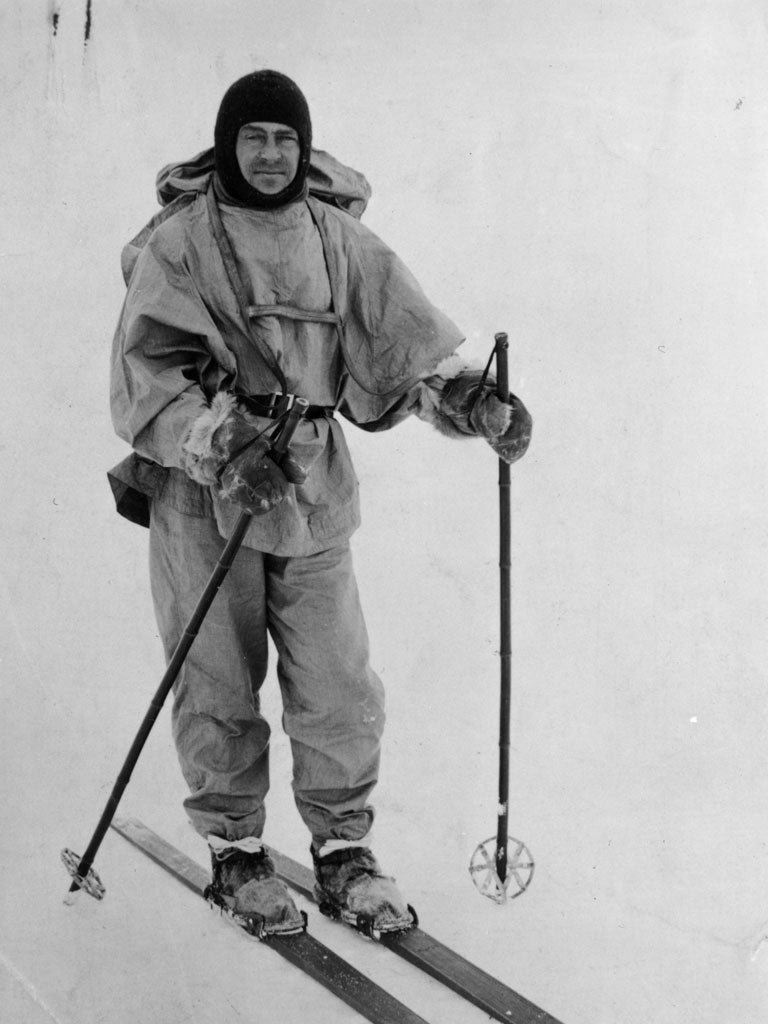 Captain Scott on skis, in 1912