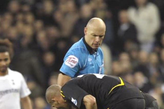 Howard Webb took the decision to abandon Saturday’s game at Spurs