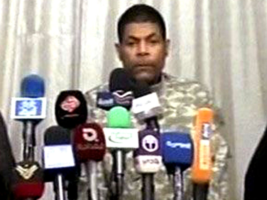 Rand Michael Hultz, seen in an Iraqi TV broadcast of his release from captivity