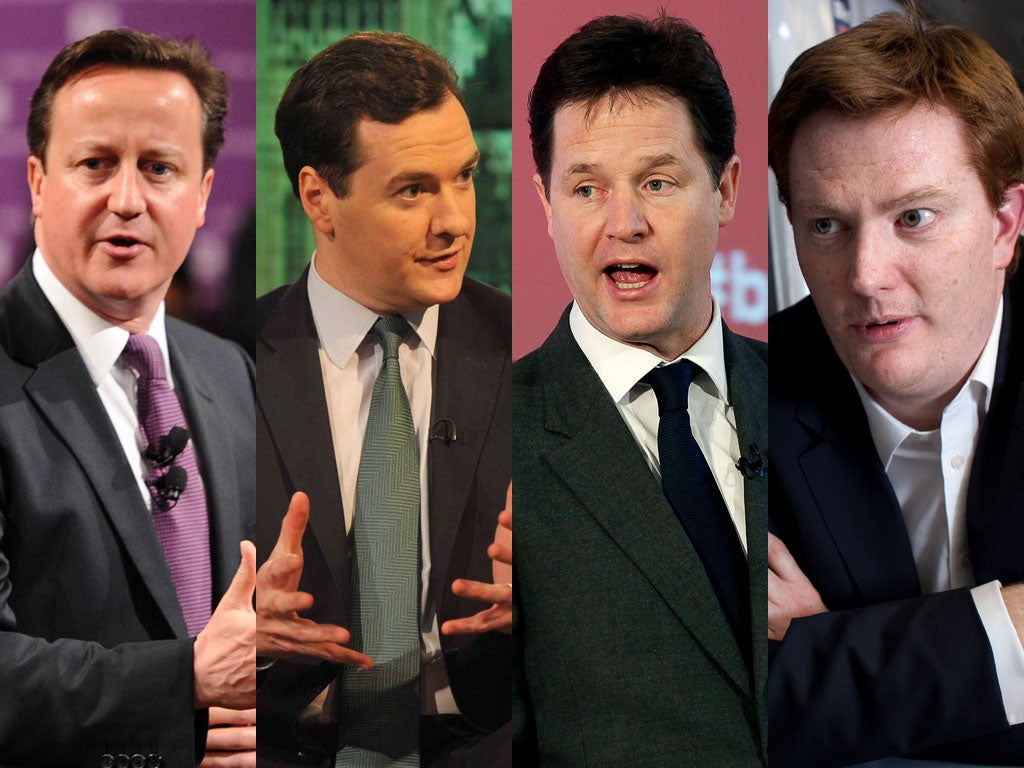 The‘Quad’: David Cameron, George Osborne, Nick Clegg and Danny Alexander