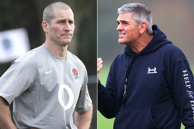 Stuart Lancaster (left) and Nick Mallett are in the running to be England’s permanent head coach