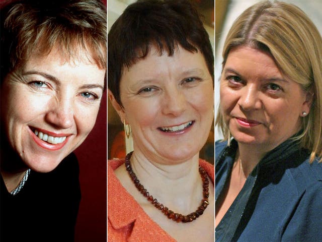 Runners and riders: the BBC executives Helen Boaden and Caroline Thomson, and BSkyB's Sophie Turner Laing
