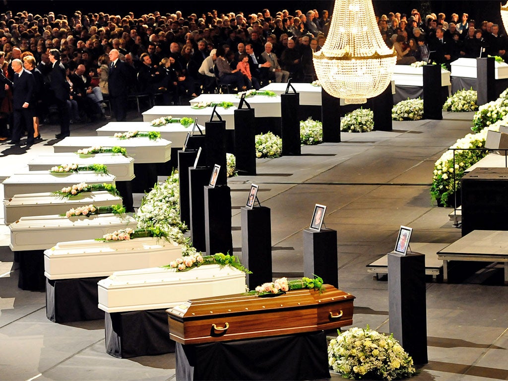 The memorial service took place at the Soeverein Arena in Lommel