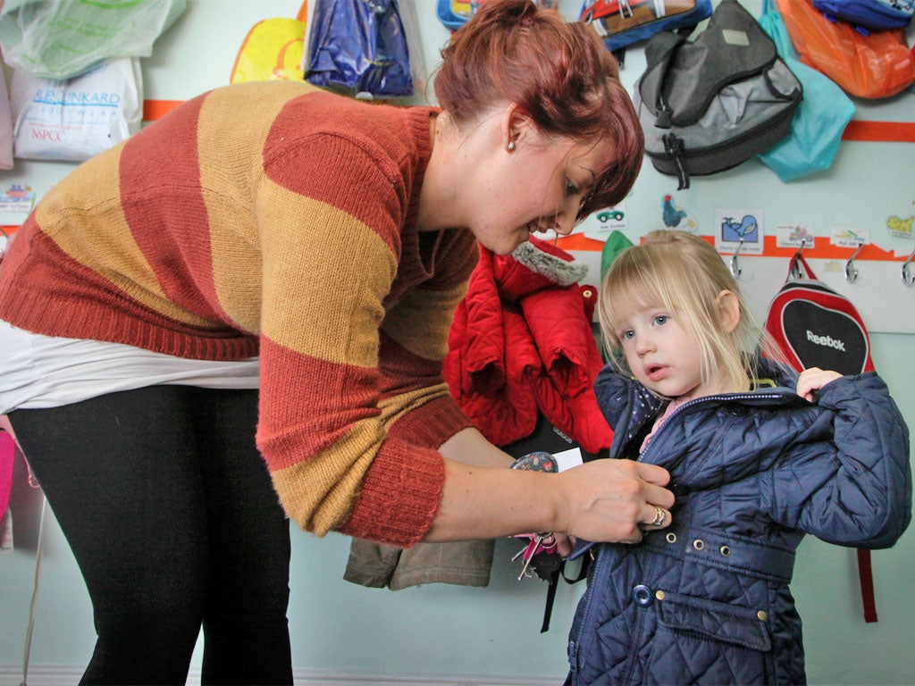 Nicola Palmer and her daughter Chloe at Jesmond Nursery