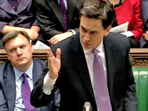 Labour leader Ed Miliband makes a strong and passionate response to George Osborne