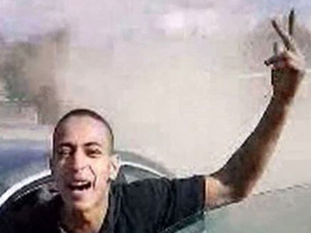 A frame grab from a video broadcast by French national television station France 2 who claim it shows Mohamed Merah