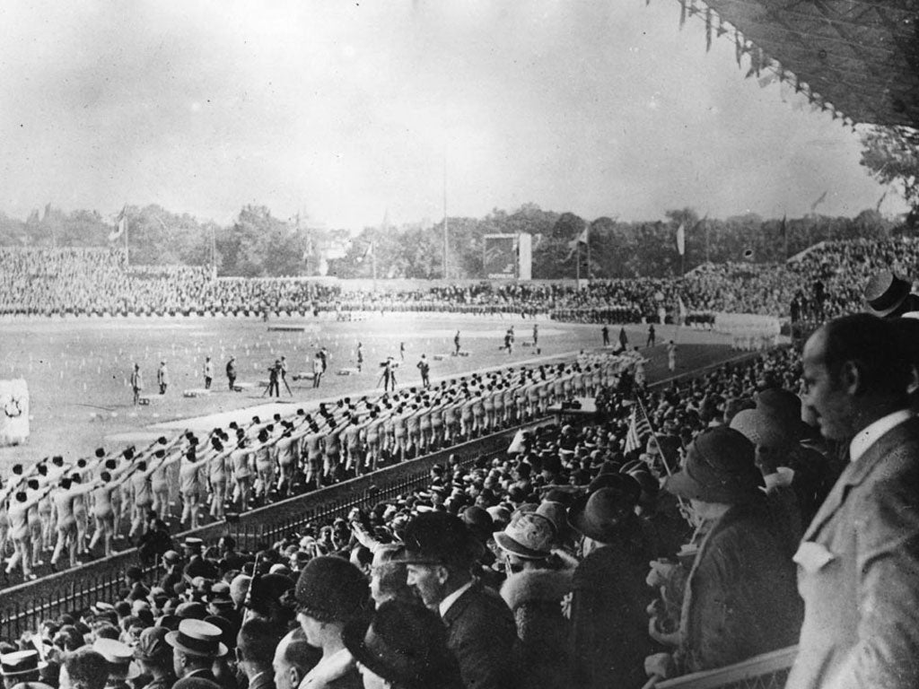 Sporting glory: The opening ceremony of the 1924 Paris Olympics