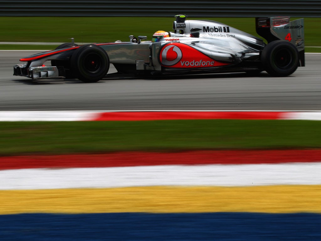 Lewis Hamilton at the Malaysian Grand Prix