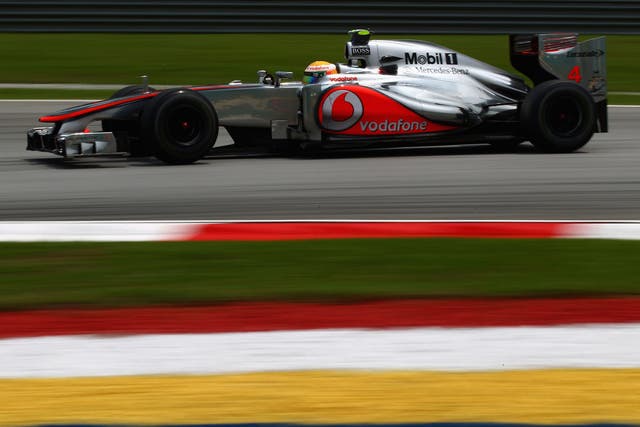 Lewis Hamilton at the Malaysian Grand Prix