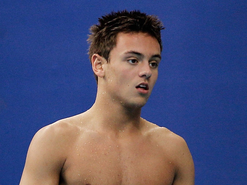 Tom Daley finished second in the platform synchro in Beijing
