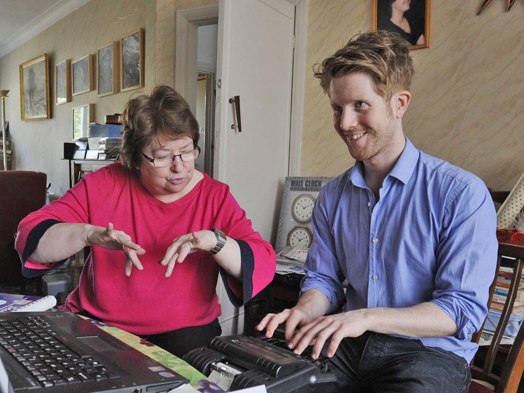 With expert help from Mary Sorene, The Independent’s Charlie Cooper tries his hand at stenography