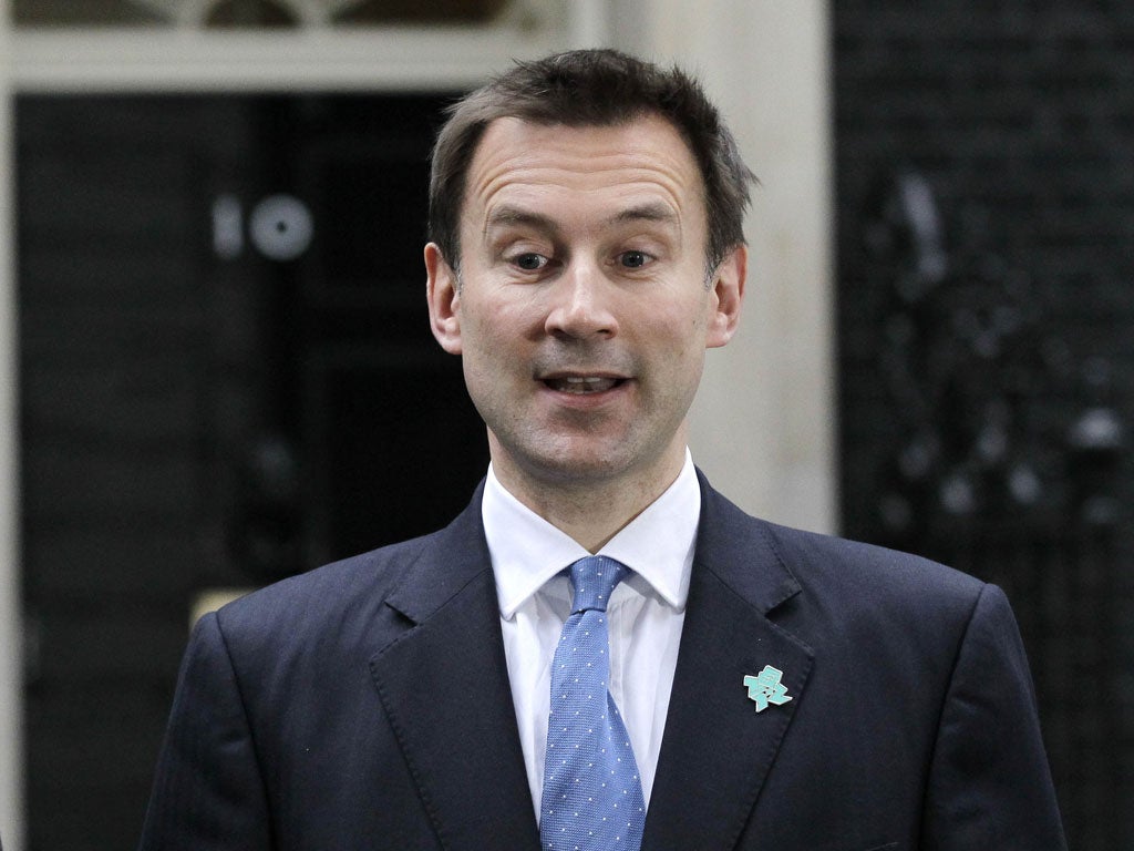 Culture Secretary Jeremy Hunt who moved to replace the popular Dame Liz Forgan as the chair of Arts Council England