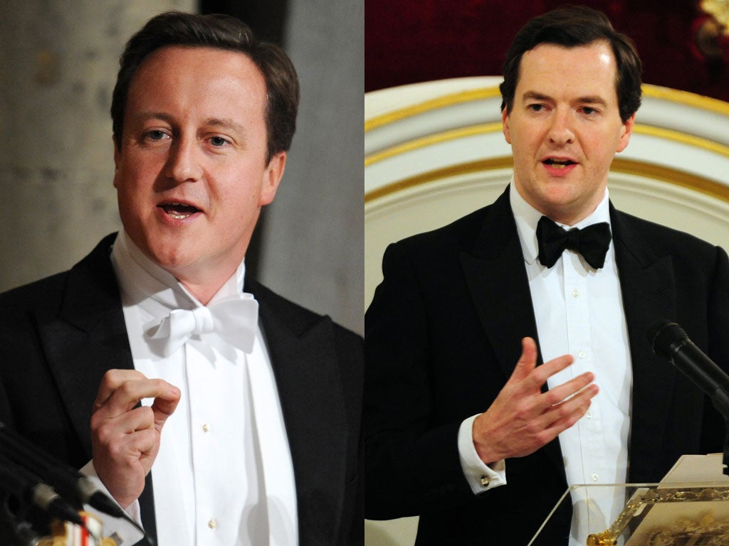 Prime minister David Cameron and Chancellor George Osborne