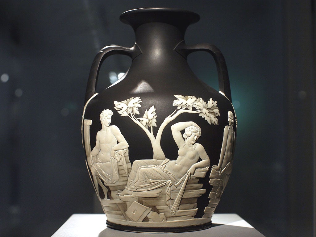 At risk: The Portland Vase, which Wedgwood considered his finest work