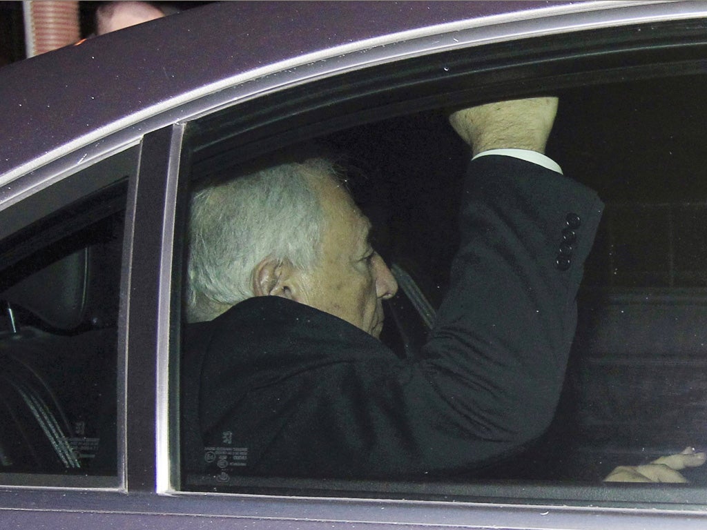 Dominique Strauss-Kahn leaves court in
Lille after questioning by judges yesterday