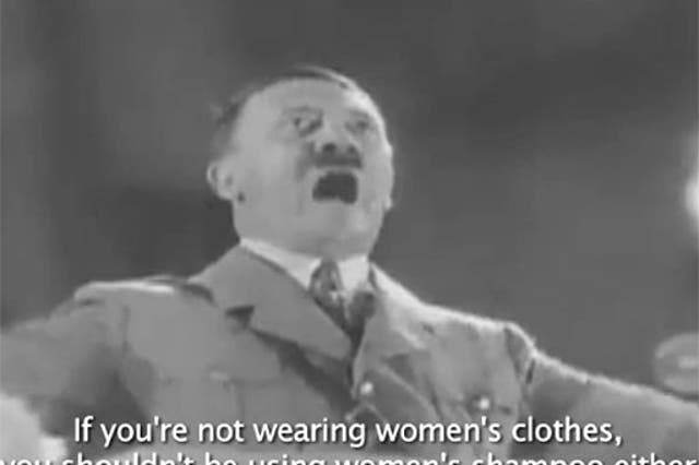 Biomen shampoo used footage of a Hitler speech in its TV advert