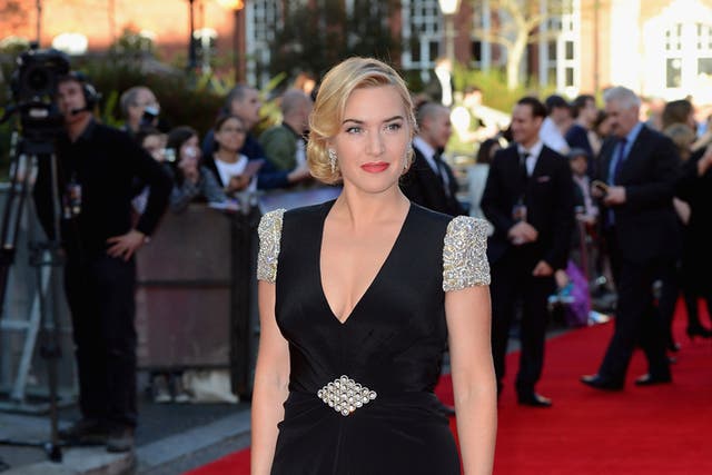 Kate Winslet on the red carpet at the Titanic 3D premiere last night