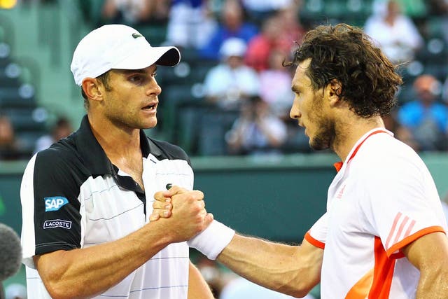 Andy Roddick will be disappointed having beaten Roger Federer in the previous round