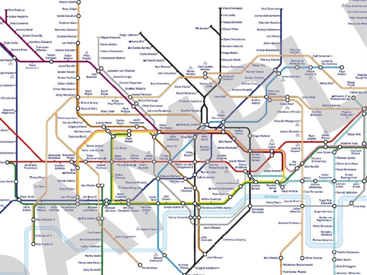 Next stop Michael Phelps: London tube map given Olympic makeover | The ...