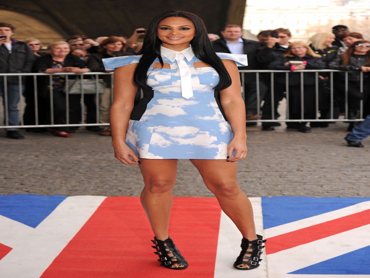 alesha dixon blue dress Alesha Dixon gives birth to first child