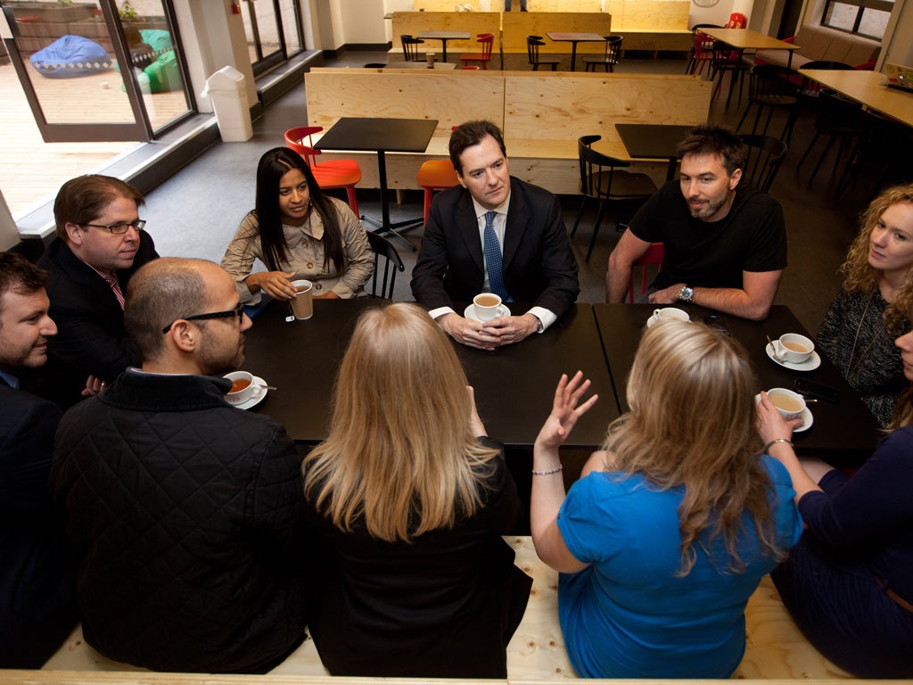 George Osborne at the new Google Campus in London yesterday