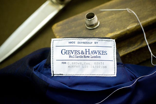 A Gieves & Hawkes suit label