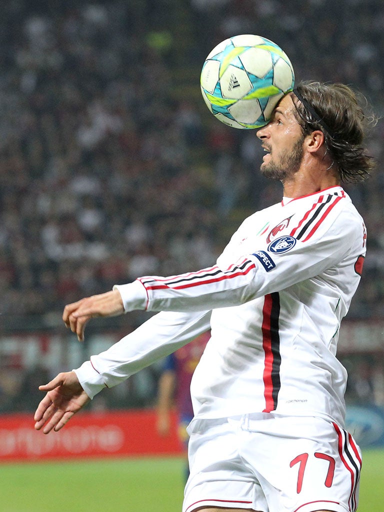 Luca Antonini: Will take confidence from his heroic
display at full-back in Milan