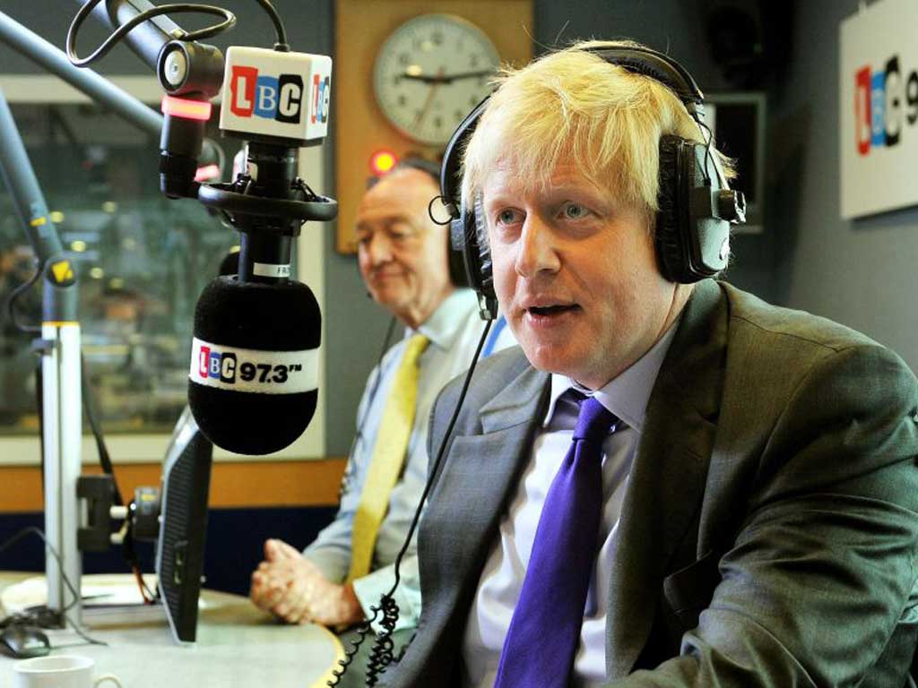 Ken Livingstone and Boris Johnson clashed at the LBC 97.3 debate today
