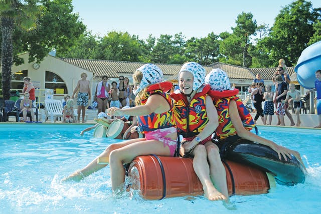Park life: many holiday parks organise pool activities