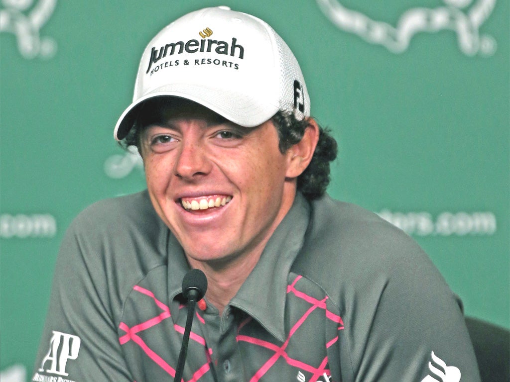Rory McIlroy was in a playful mood at yesterday's press conference