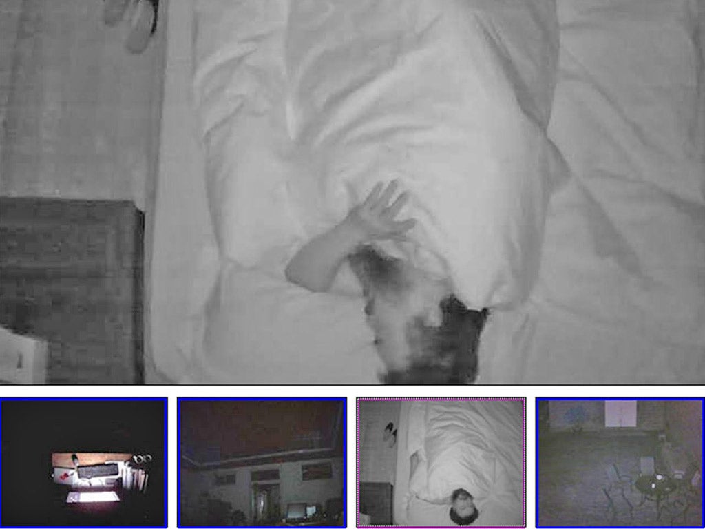 The webcams show Ai Weiwei asleep