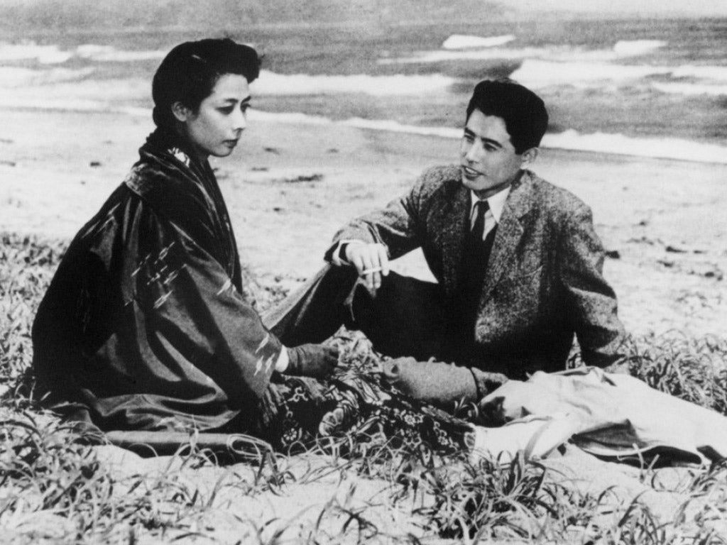 More than capable of taking over a film: Awashima with Isao Kimura in the 1958 film 'Nuages d'été'