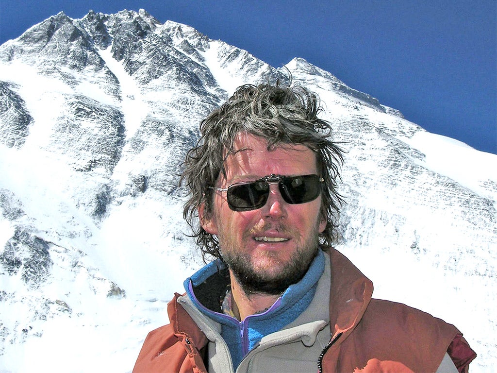 Hall at the Everest Advance Base Camp in May 2006
