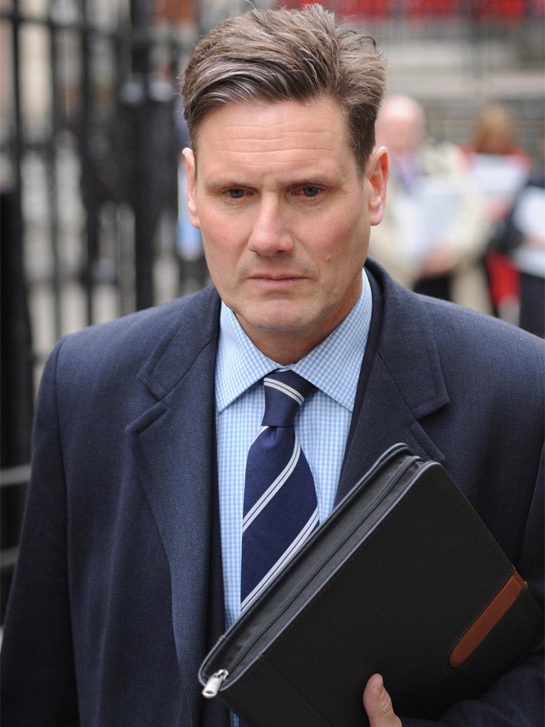 The Director of Public Prosecutions, Keir Starmer (pictured), said he had experienced a 'degree of pushback' from Mr Yates