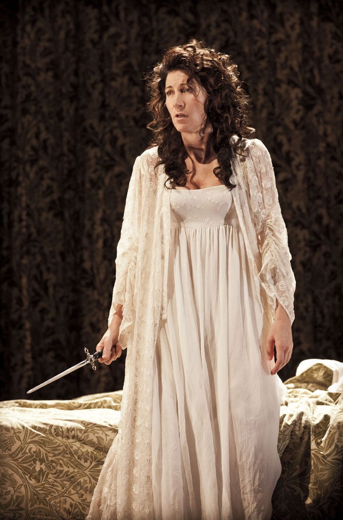 Cutting-edge drama: Eve Best meets a gruesome end in 'The Duchess of Malfi' at the Old Vic