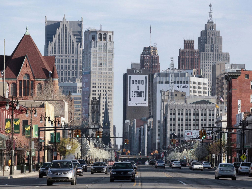 Detroit has a budget deficit of $200m and $13bn in long-term debt