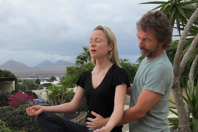 And relax: Rebecca Newman and Alan Dolan at his retreat Nazaret in Lanzarote