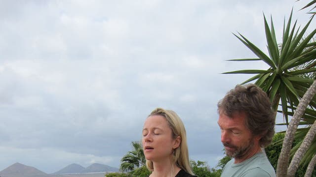 And relax: Rebecca Newman and Alan Dolan at his retreat Nazaret in Lanzarote