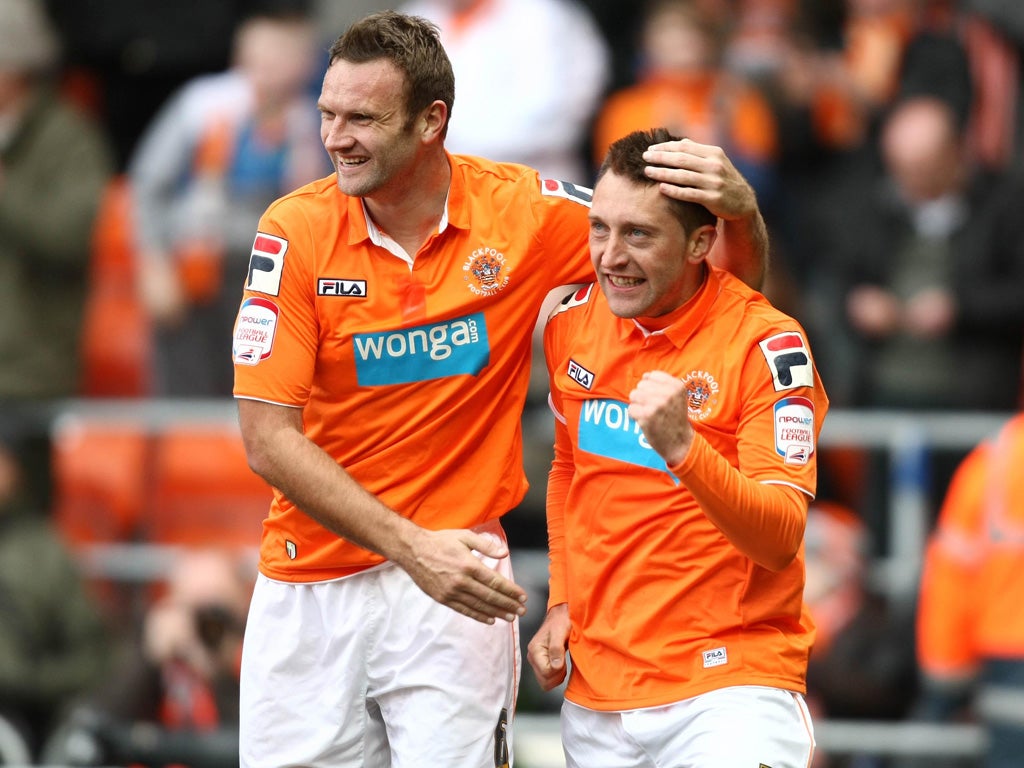 Stephen Dobbie (right), has scored four goals in two games for Blackpool