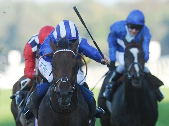 Thimaar (left) could show improvement in the Queen’s Prize at Kempton