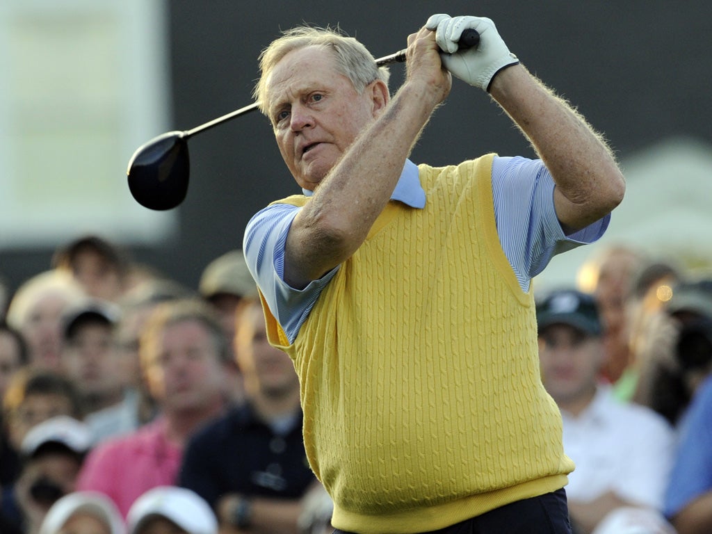 Jack Nicklaus the six-time winner of the Green Jacket